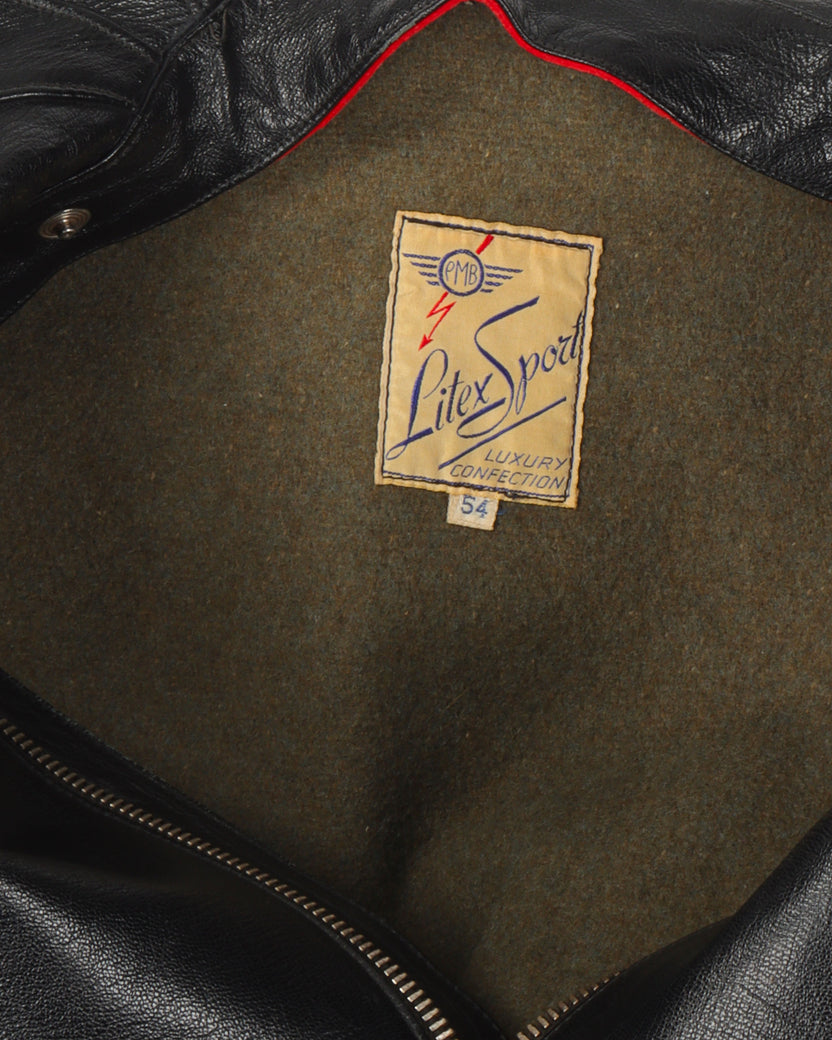 1960s Litex Sport Cafe Racer Leather Jacket