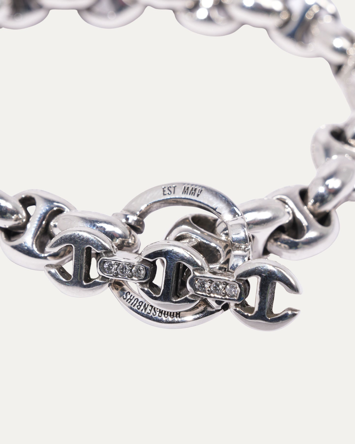 10MM Open-Link Bracelet with Diamonds