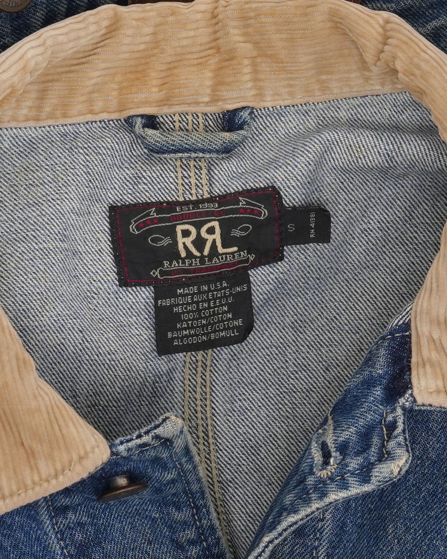 Corduroy Collar Denim Trucker Jacket