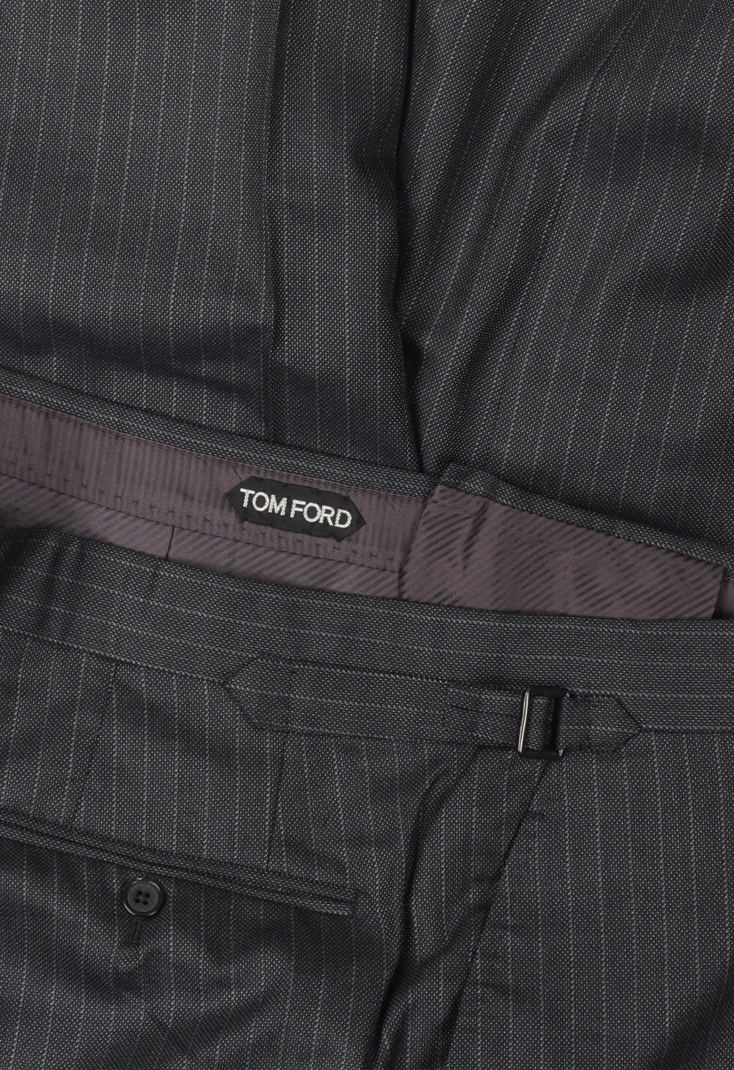 Pinstripe Silk-Wool Blend Trousers
