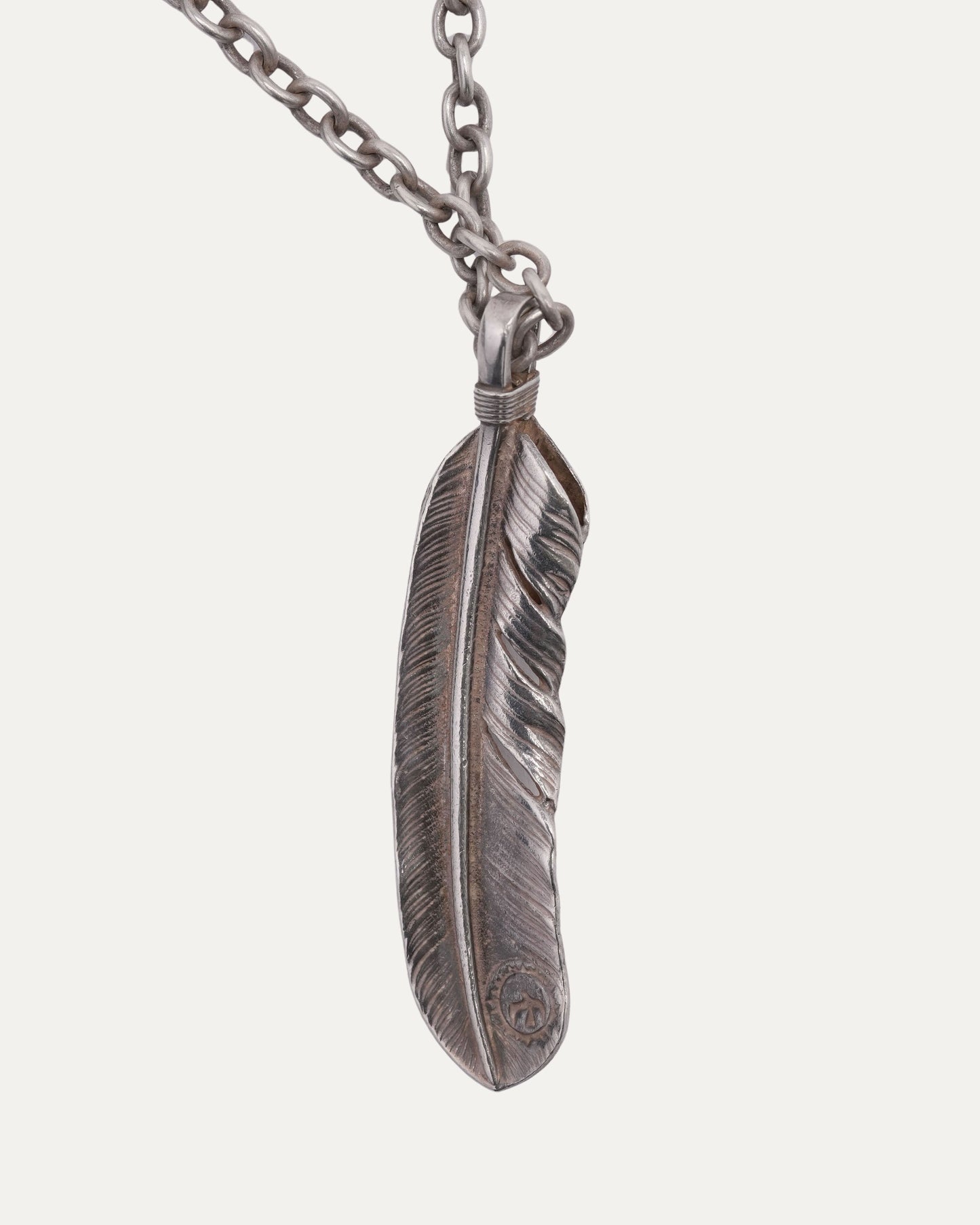 Turquoise Urchin and Feather Necklace