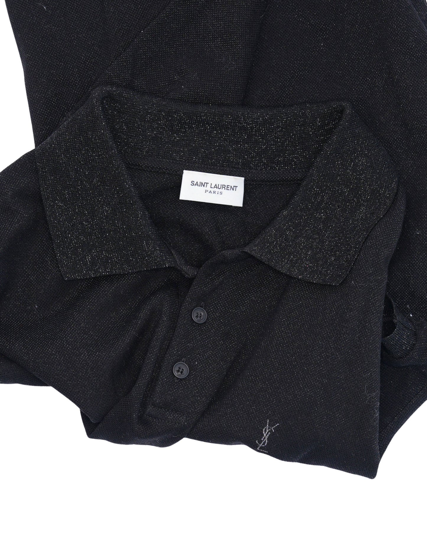 YSL Embroidered Glitter Polo