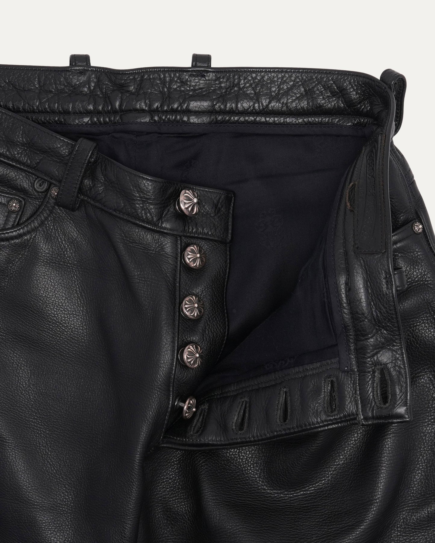 Fleur Knee Leather Pants