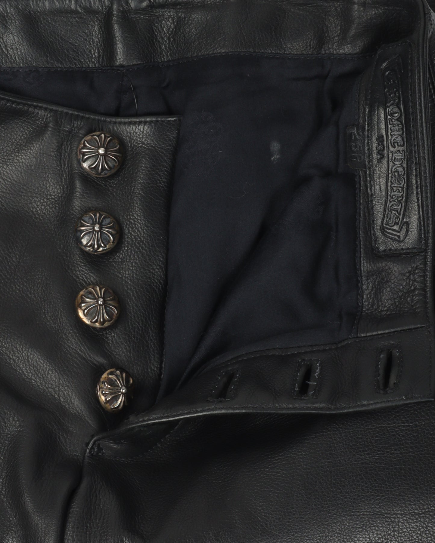 Fleur Knee Leather Pants