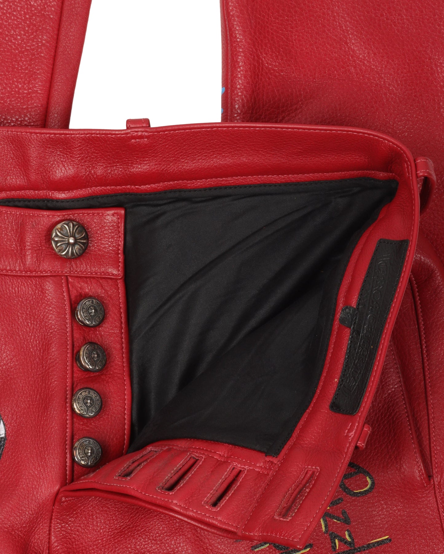 Custom Matty Boy Hand Painted Sex Records Leather Pants