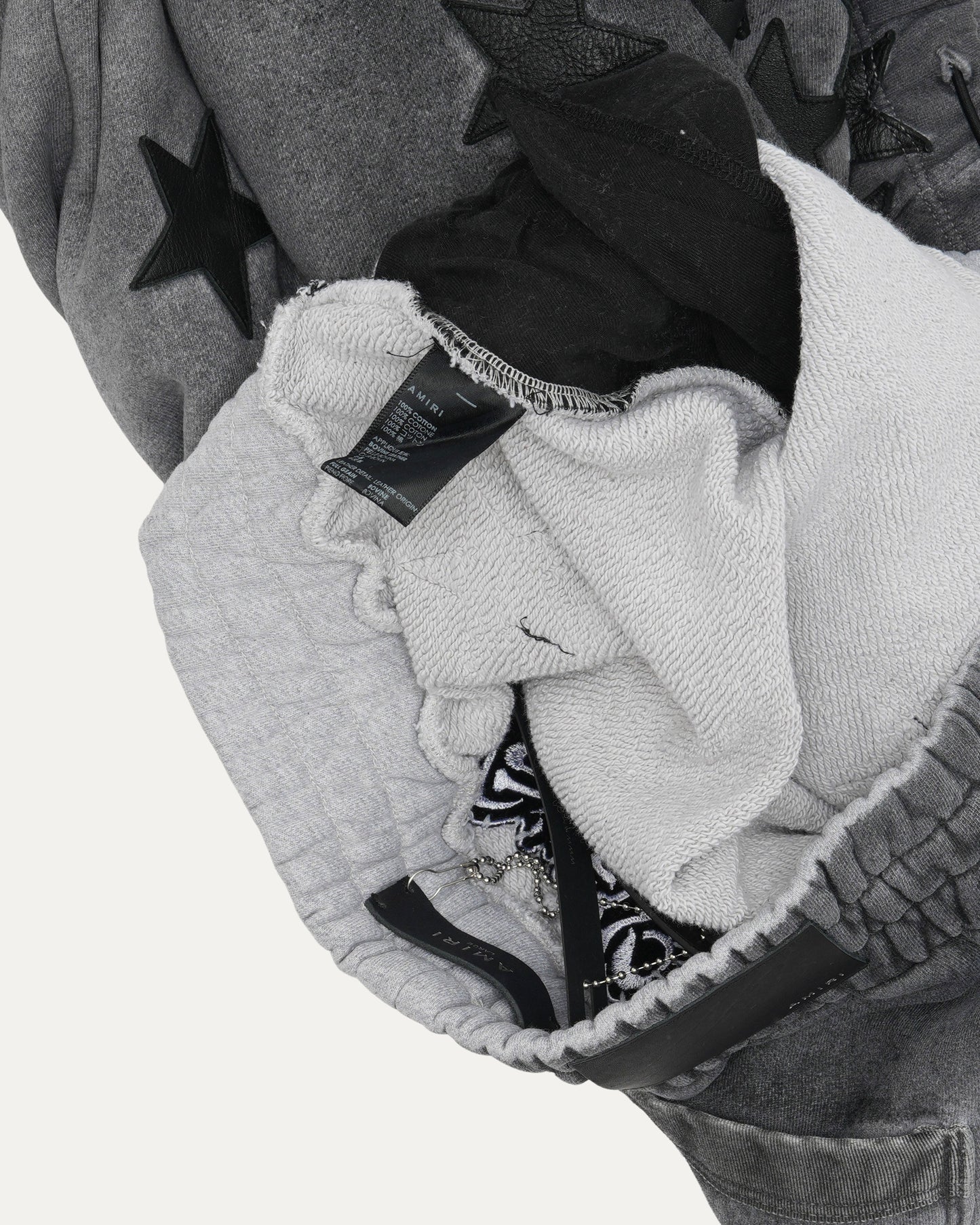 Chemist Leather Star Patch Sweatpants