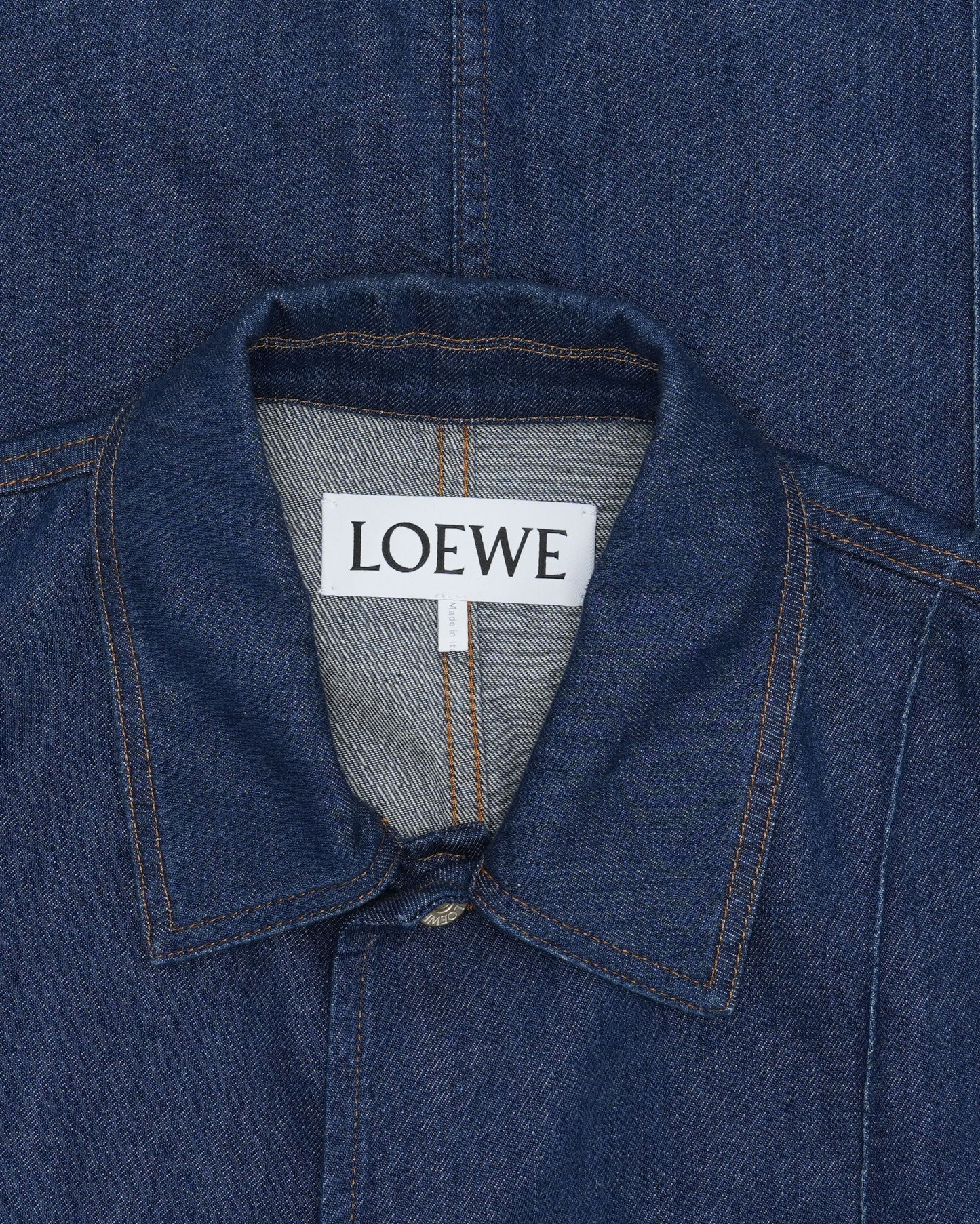 Leather Detail Denim Chore Shirt