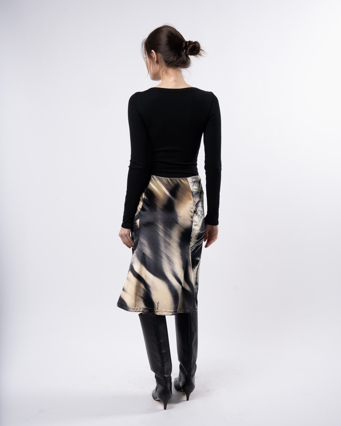 2001 Velvet Tiger Skirt With Gold Detail