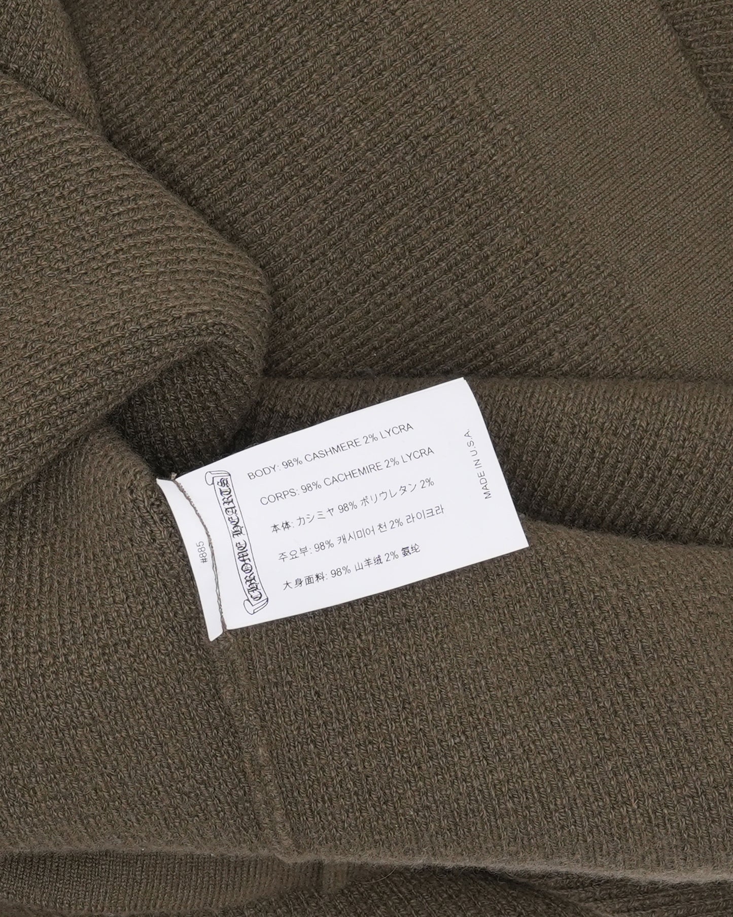 Cashmere Blend Vine Dagger Embroidered Sweater