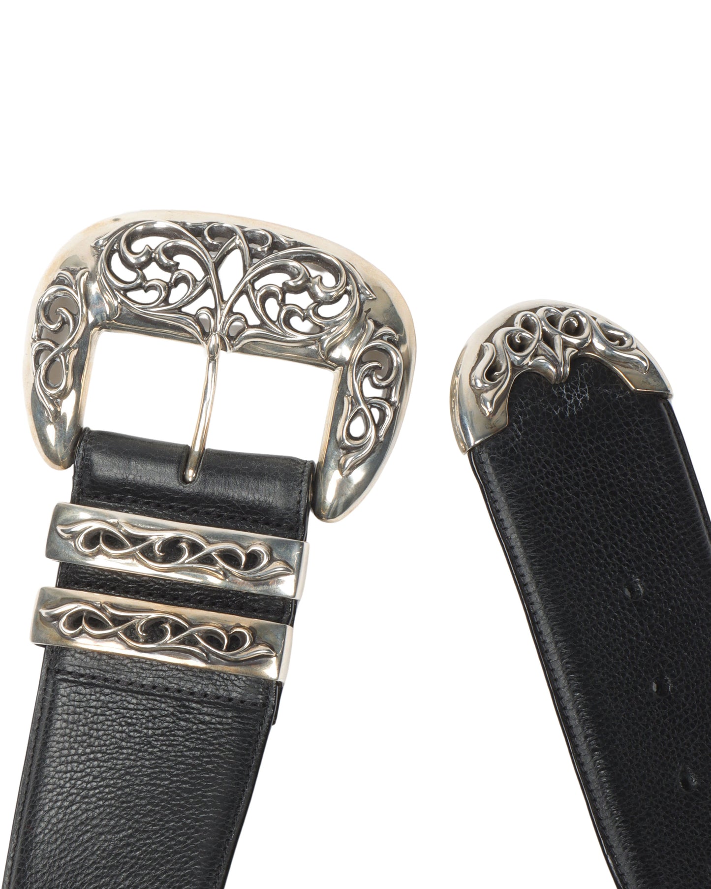 Three Piece Leather Sash Belt