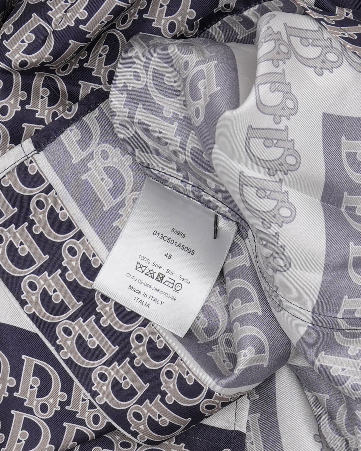 Silk Oblique Monogram Shirt