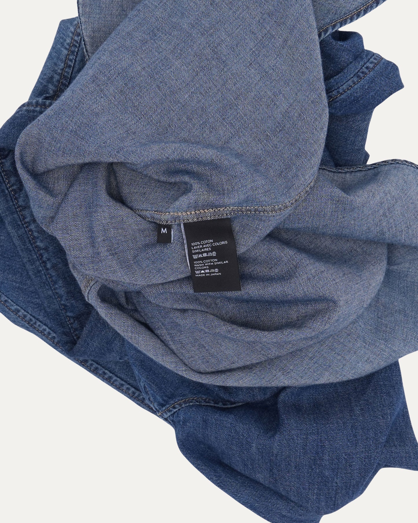 Repaired Dark Wash Denim Shirt