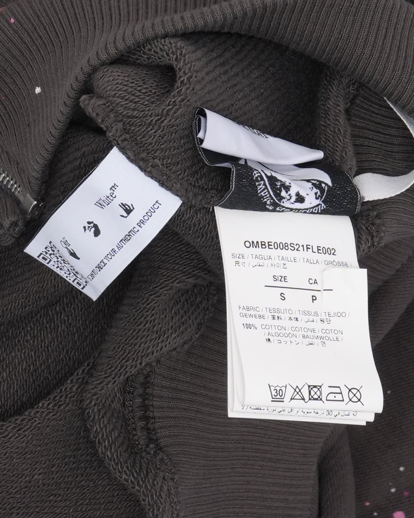 Paint Splatter Zip Up Hoodie