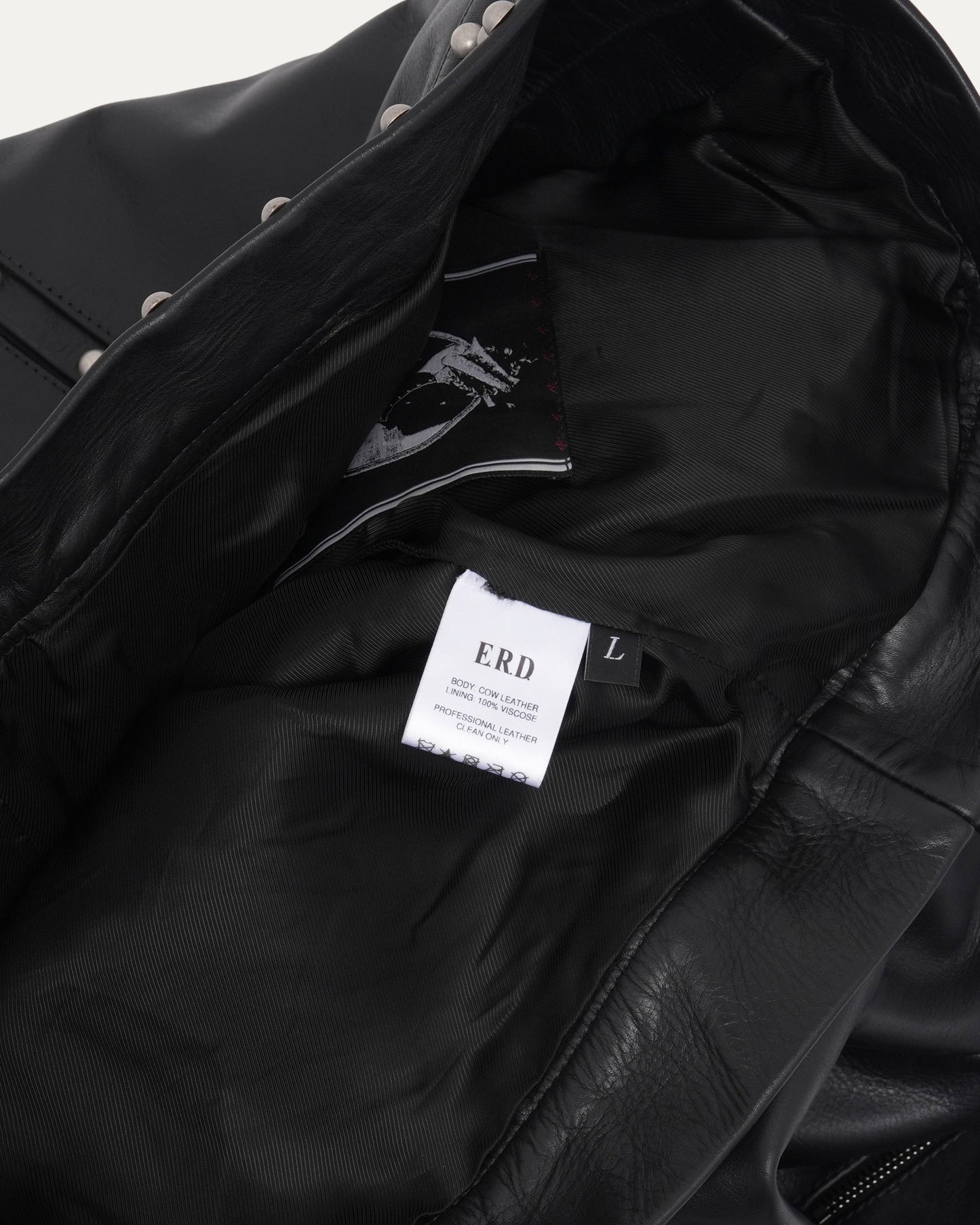 Sid Cropped Leather Jacket with Studs