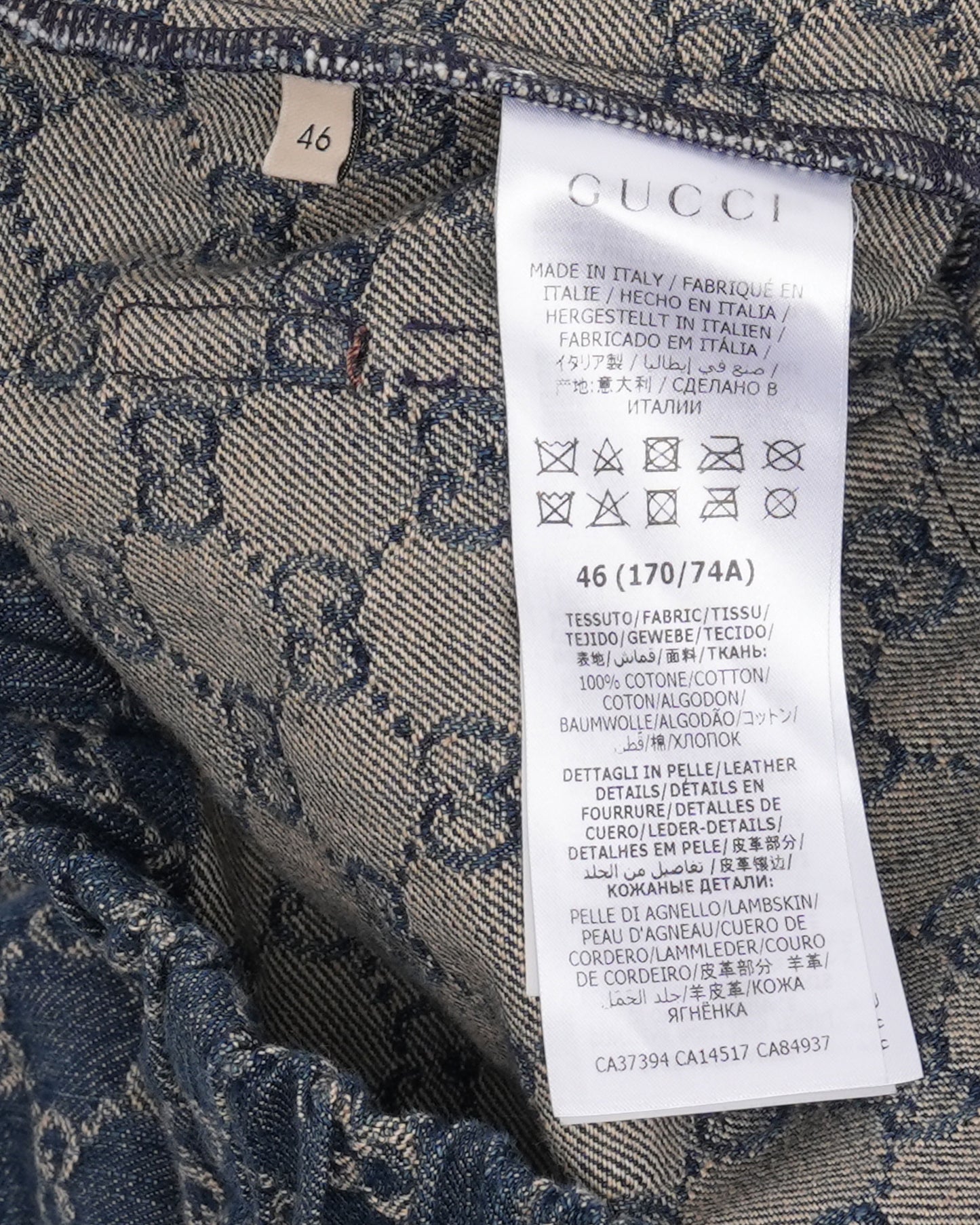 Denim GG Monogram Shorts