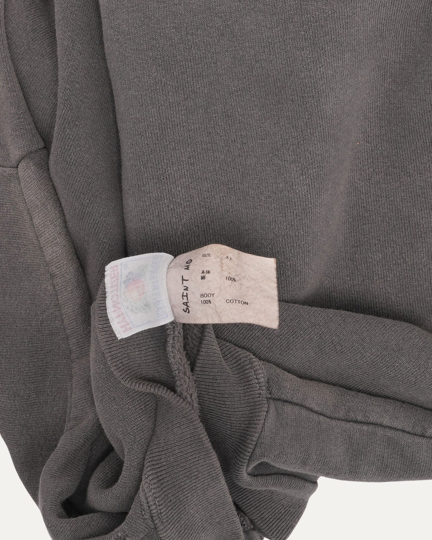 Distressed Zip Up Crewneck Sweatshirt