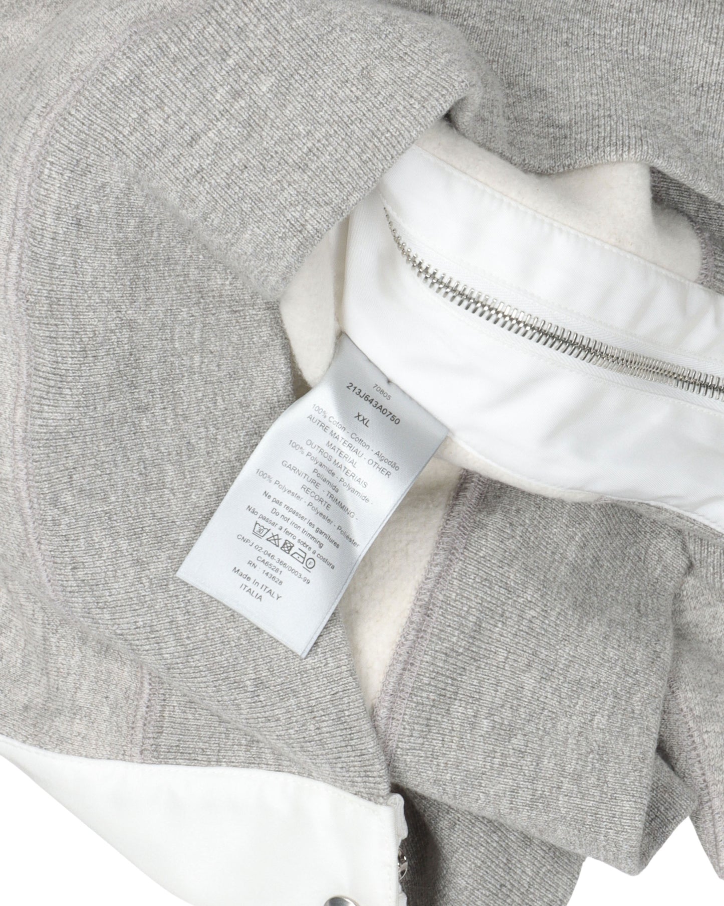 Sacai Side Zip Sweatshirt