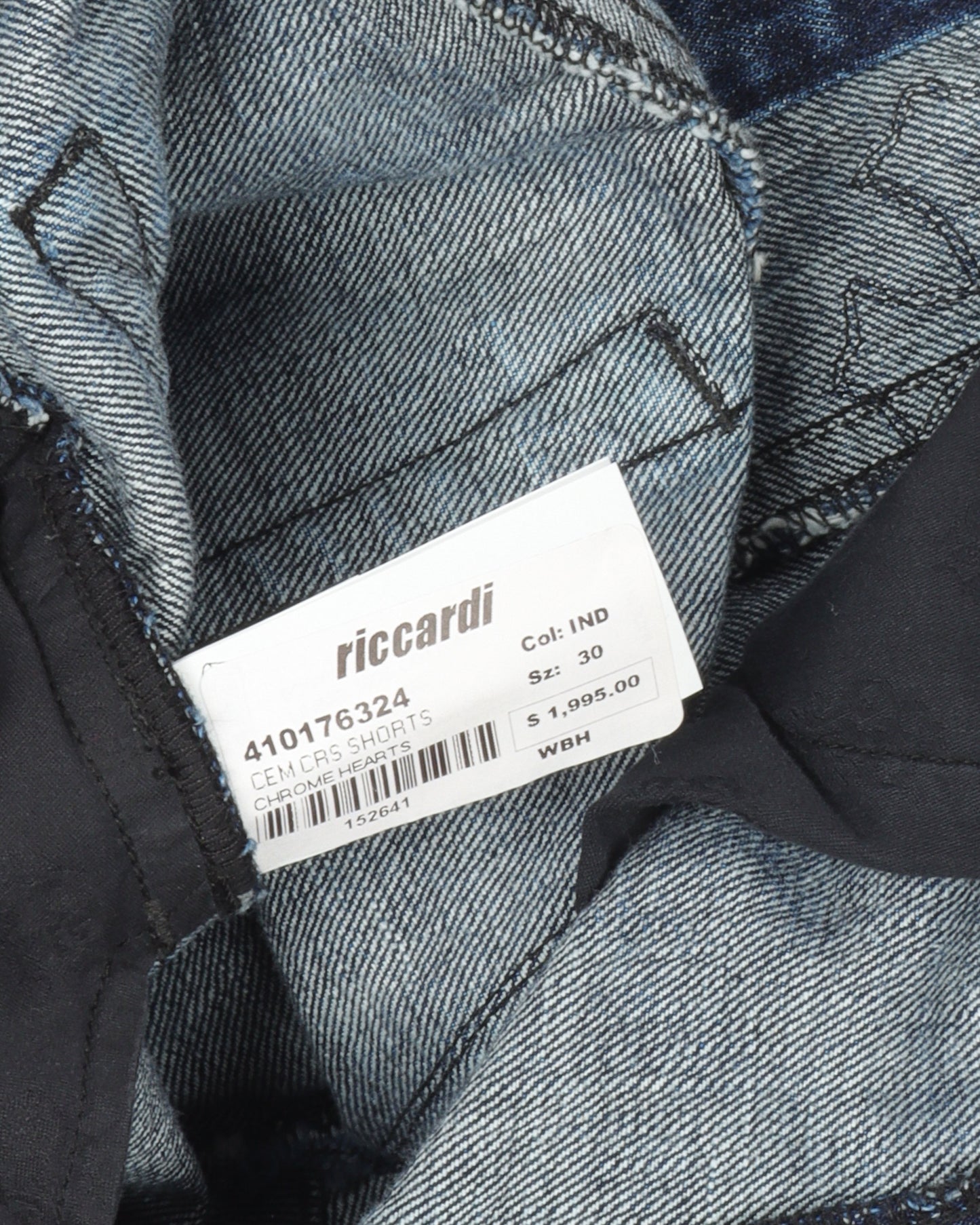 Cross Patch Cut-Off Denim Shorts