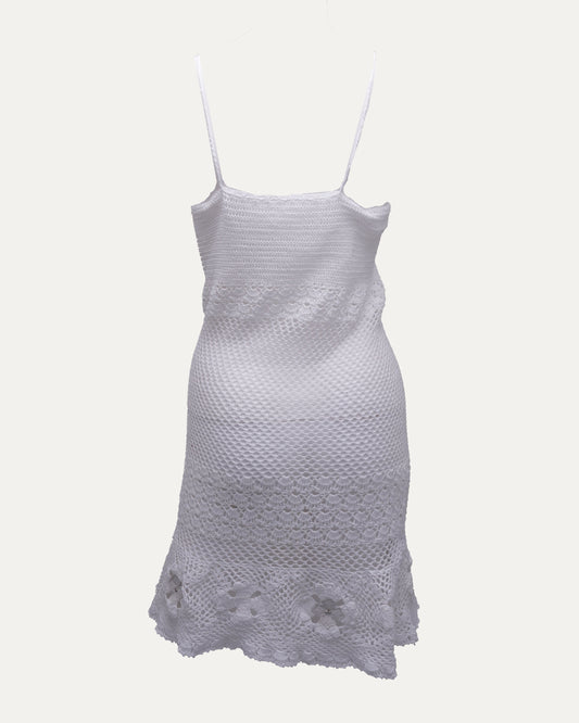 St. Barth's Plus Cross Patch Crochet Dress