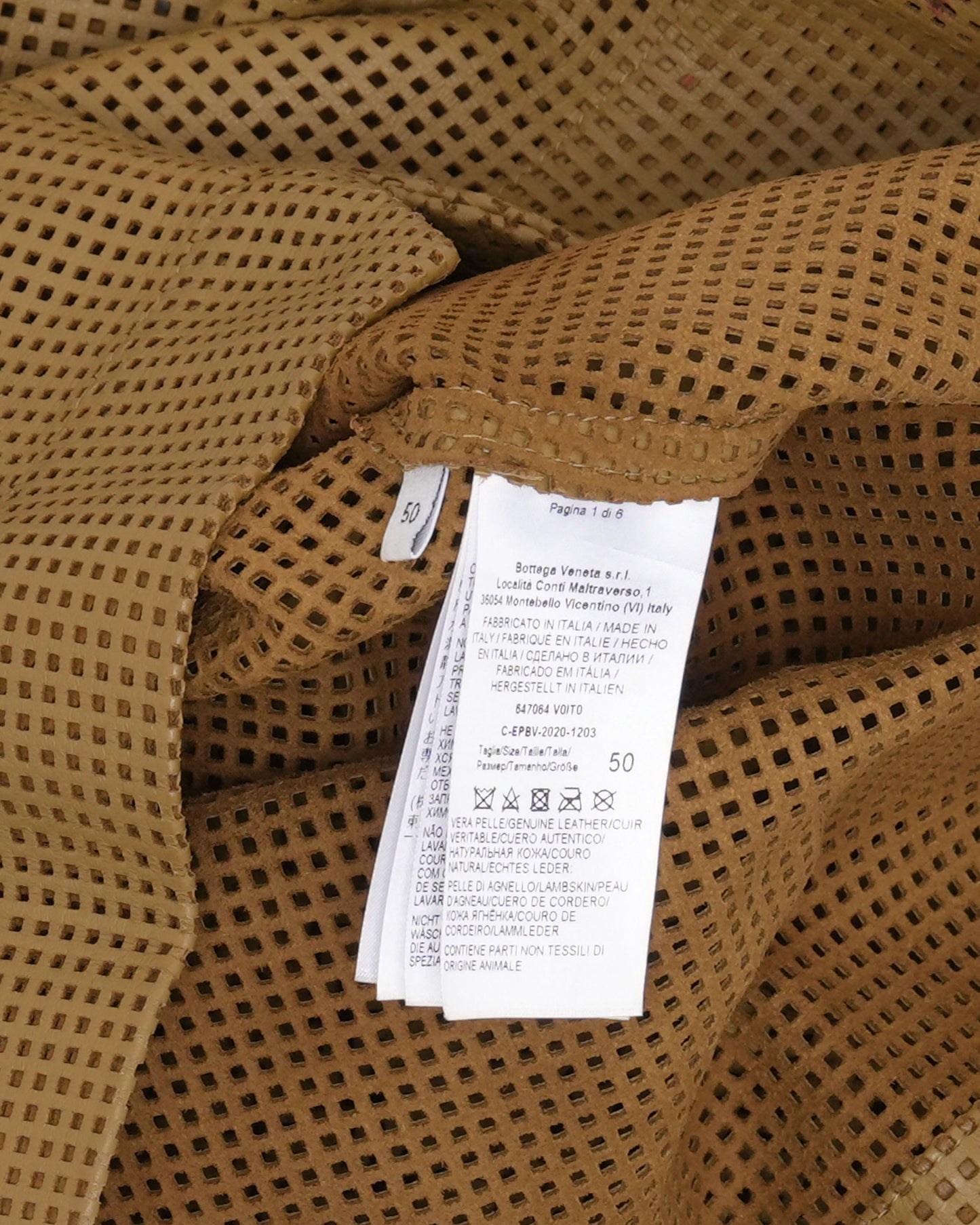 Perforated Leather Short Sleeve Shirt