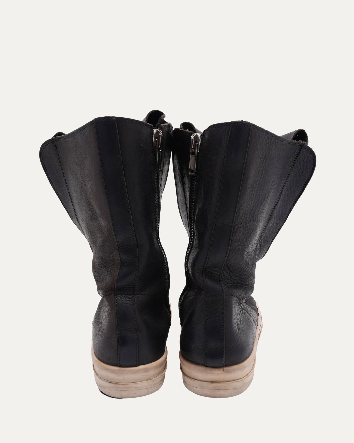 Leather Laceless Ramone Boots