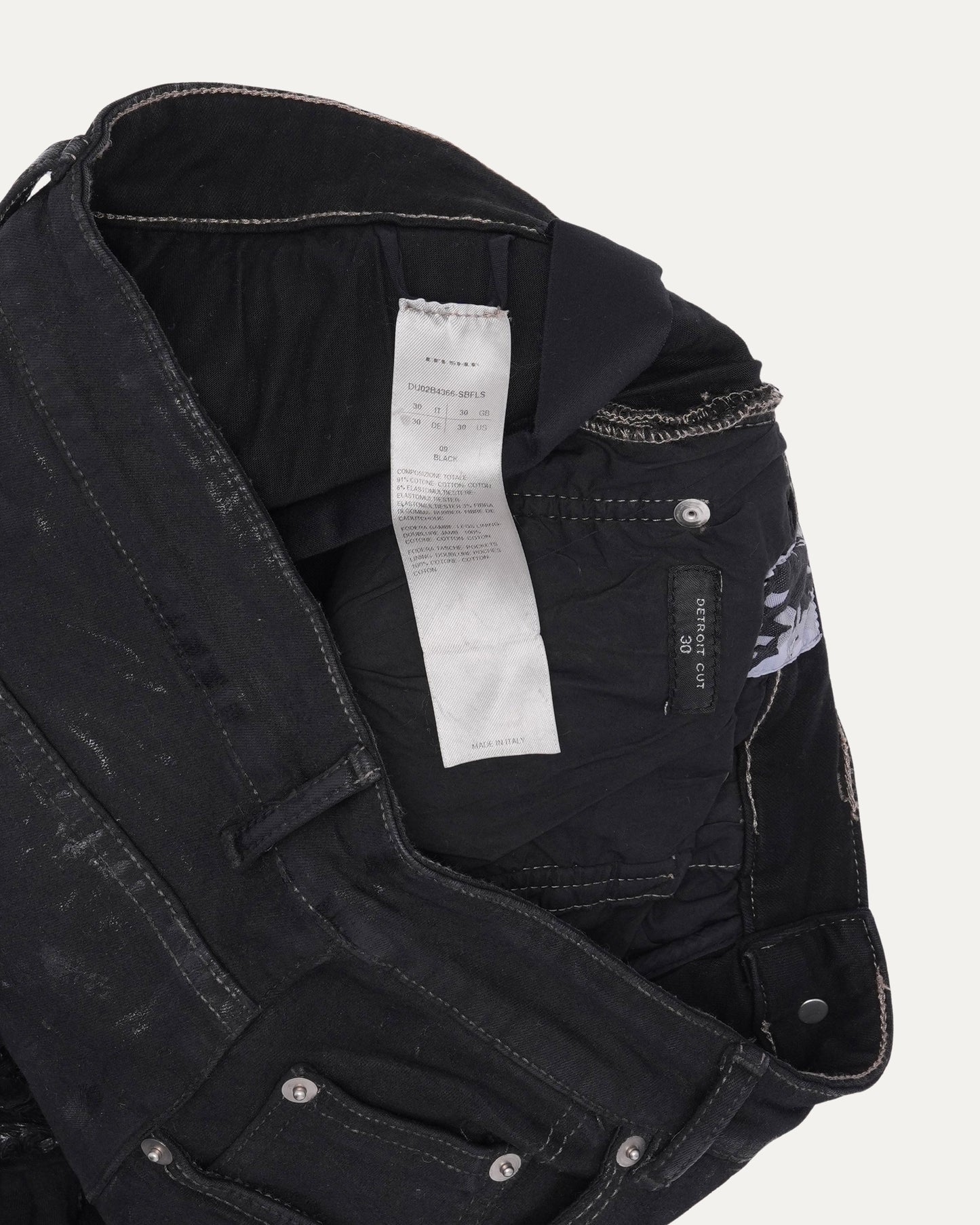 Layered Distressed Denim Jeans