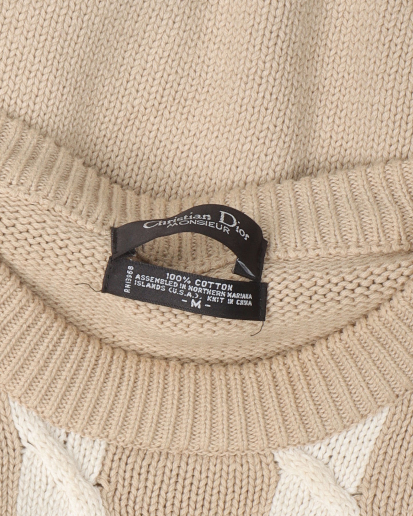 Vintage Plaid Cotton Sweater