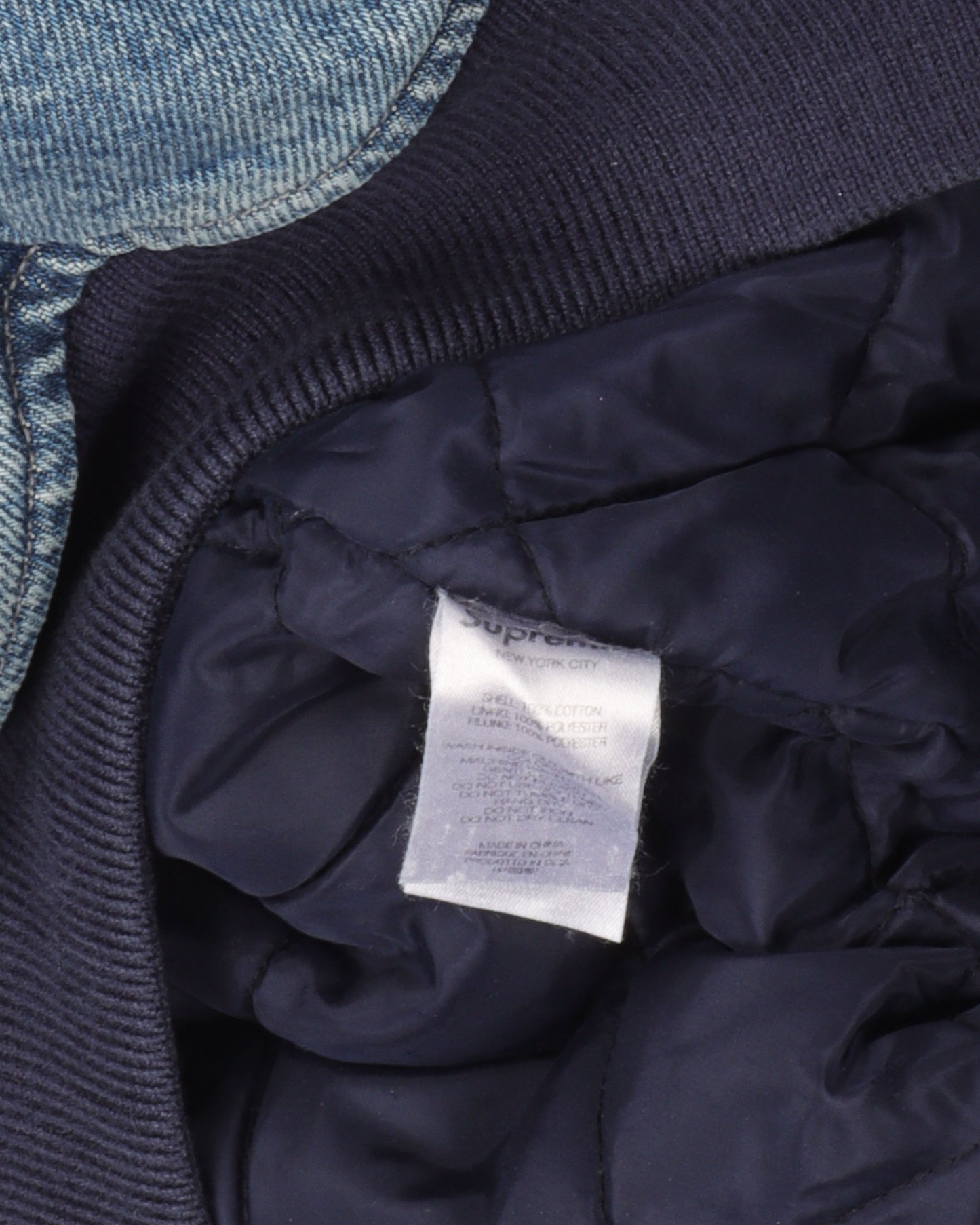 Washed Knockout Denim Varsity Jacket