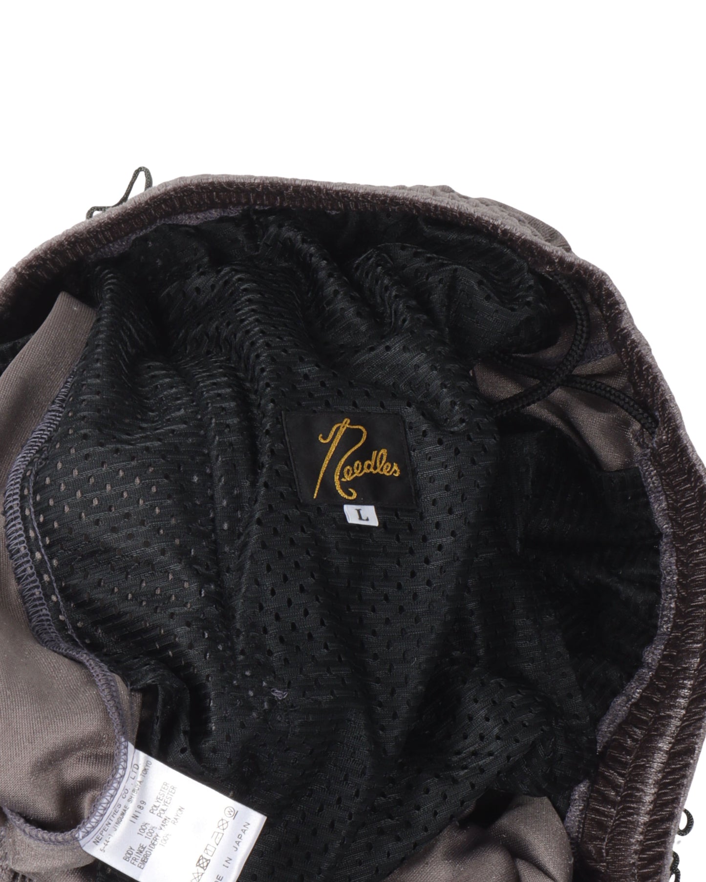 Fringe Boot-Cut Velour Track Pants