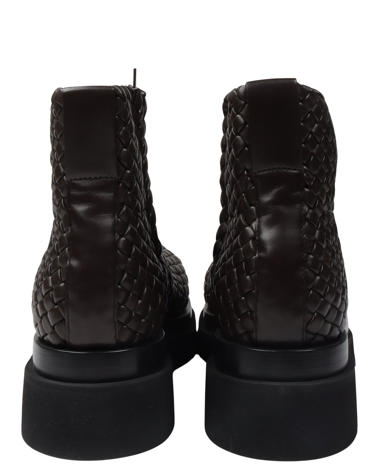 Intrecciato Woven Leather Boots