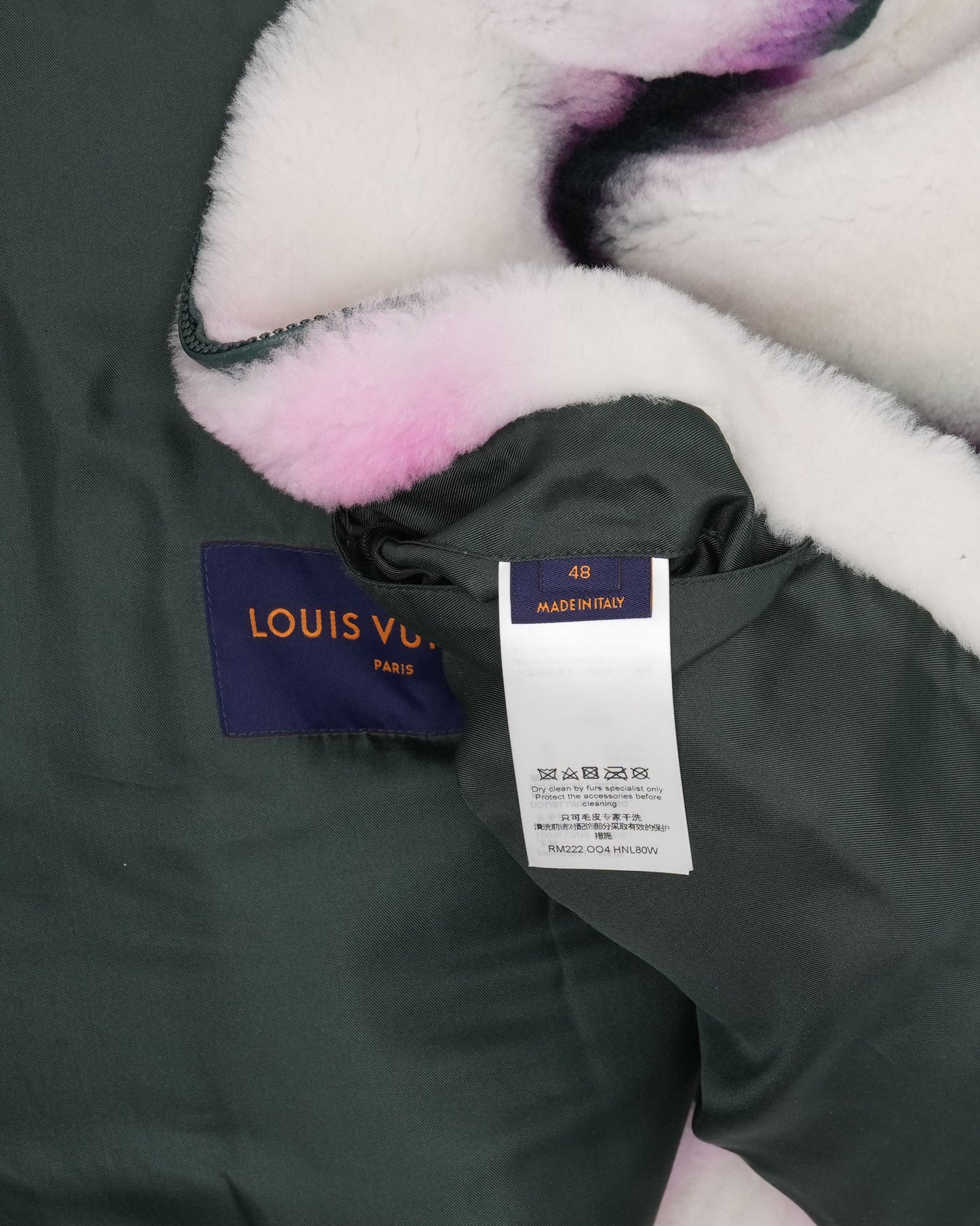 Tie Dye Shearling Hooded Jacket