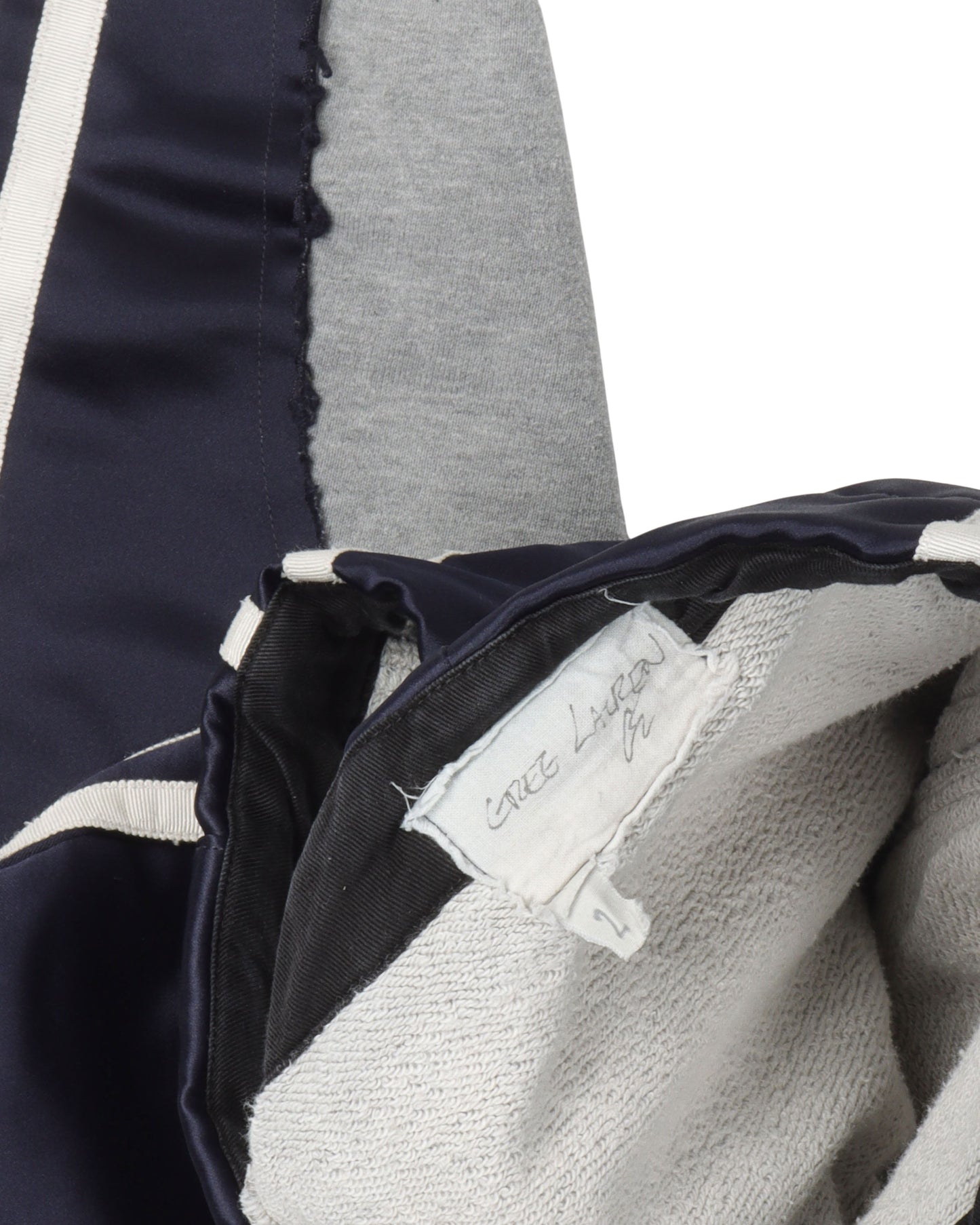 50/50 Navy Satin Terry Long Pant