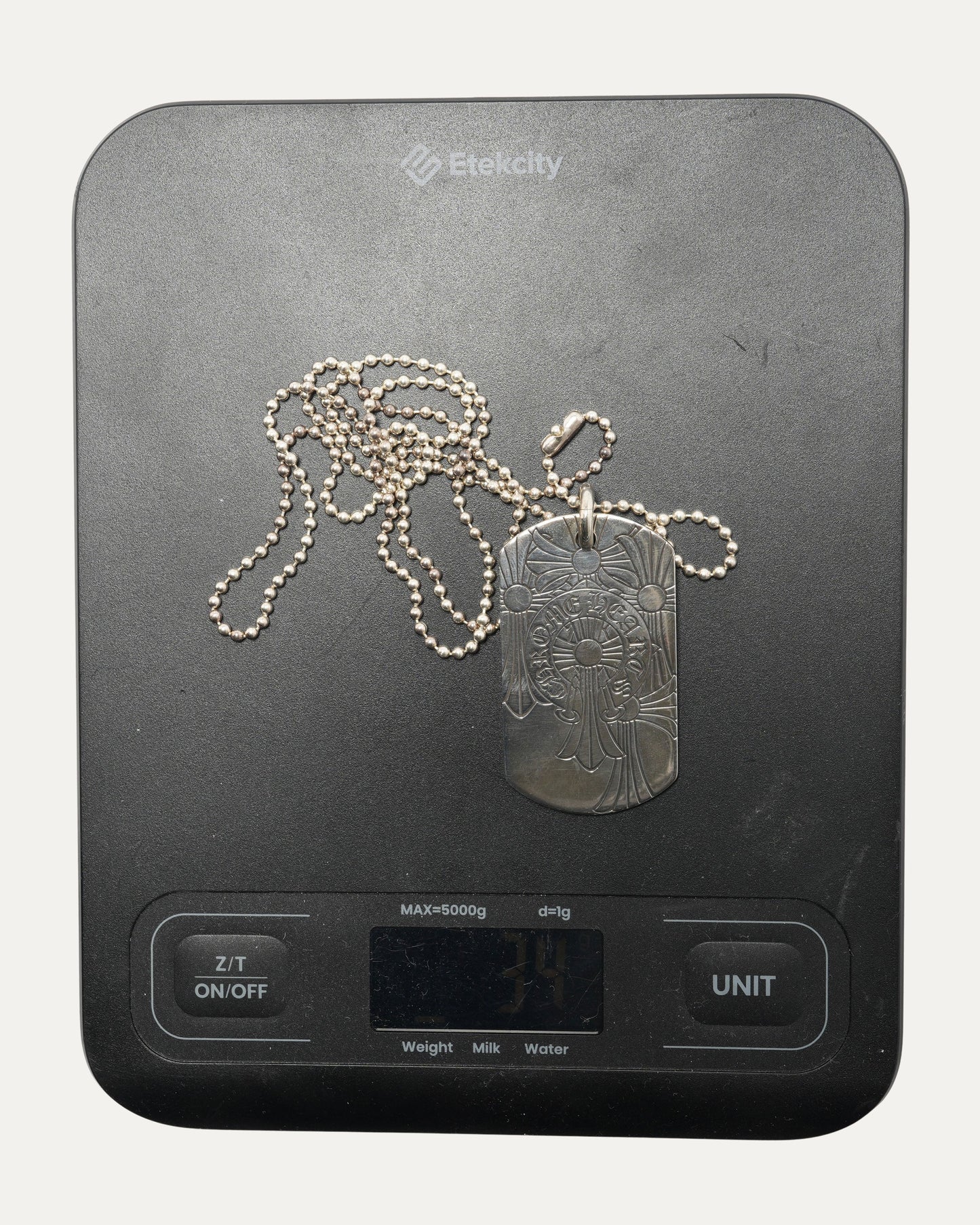 Cemetery Cross Dog Tag with Ball Chain