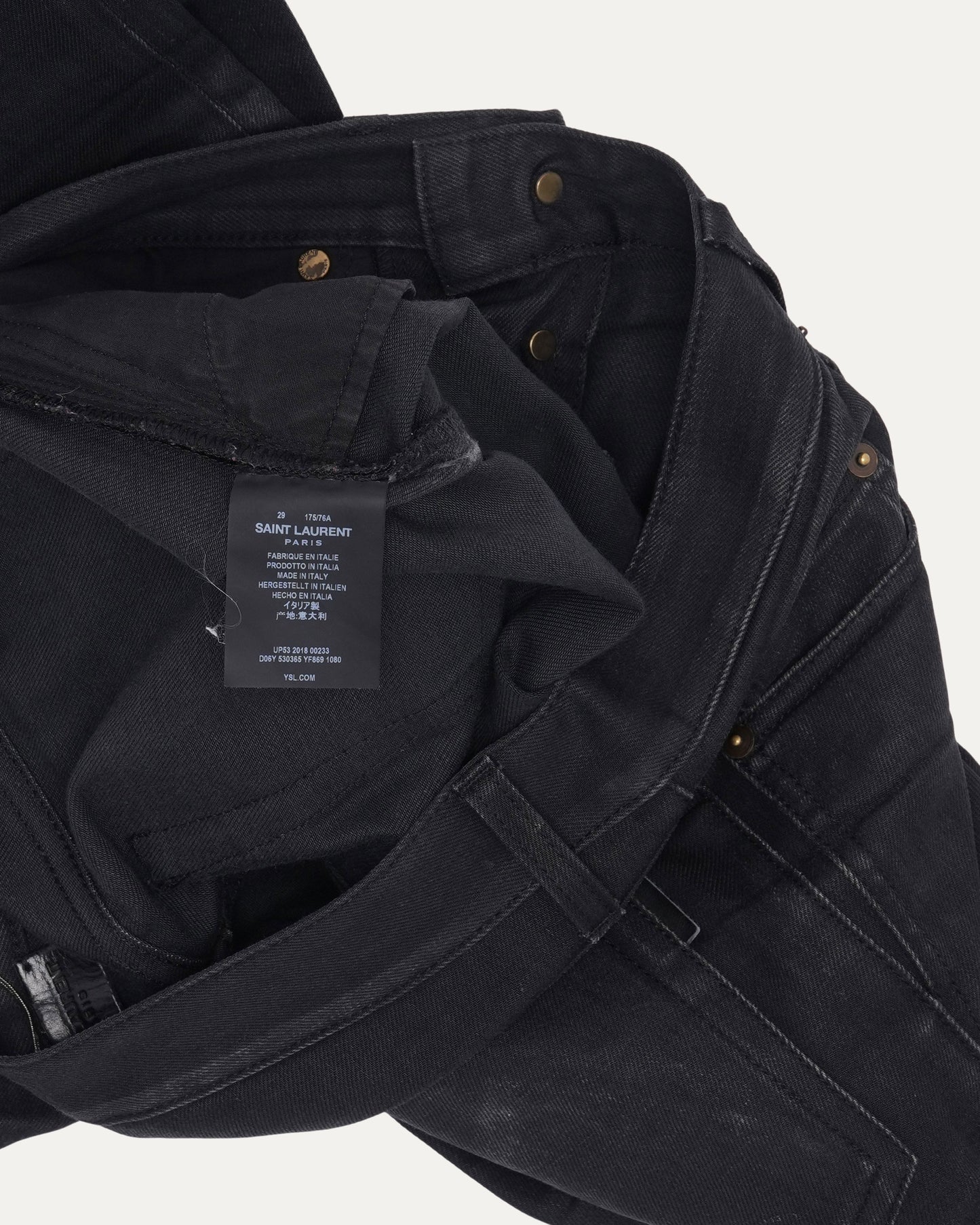 Waxed Slim Bootcut Jeans