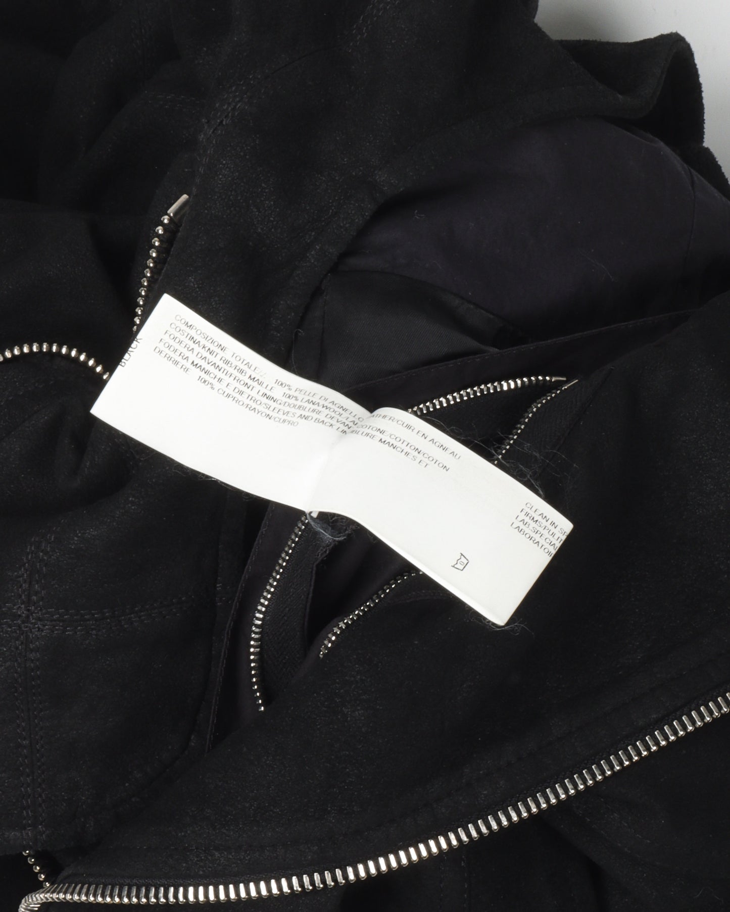 Blistered Lamb Leather Mollino Hooded Jacket