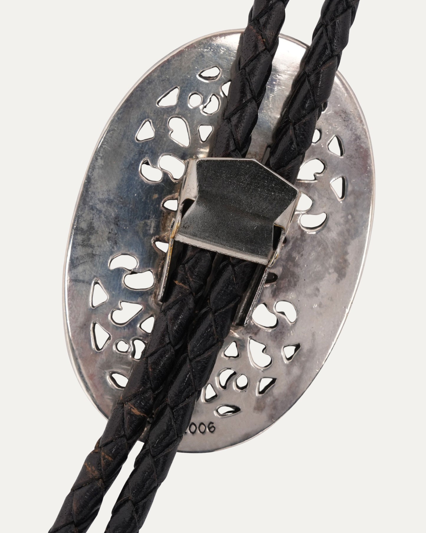 Large Oval Cross Bolo Tie