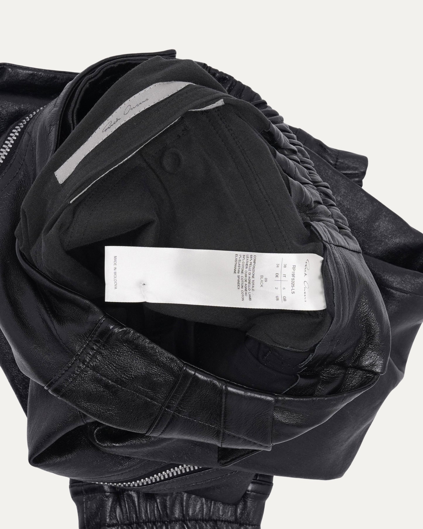 AW19 LARRY Aircut Leather Pants