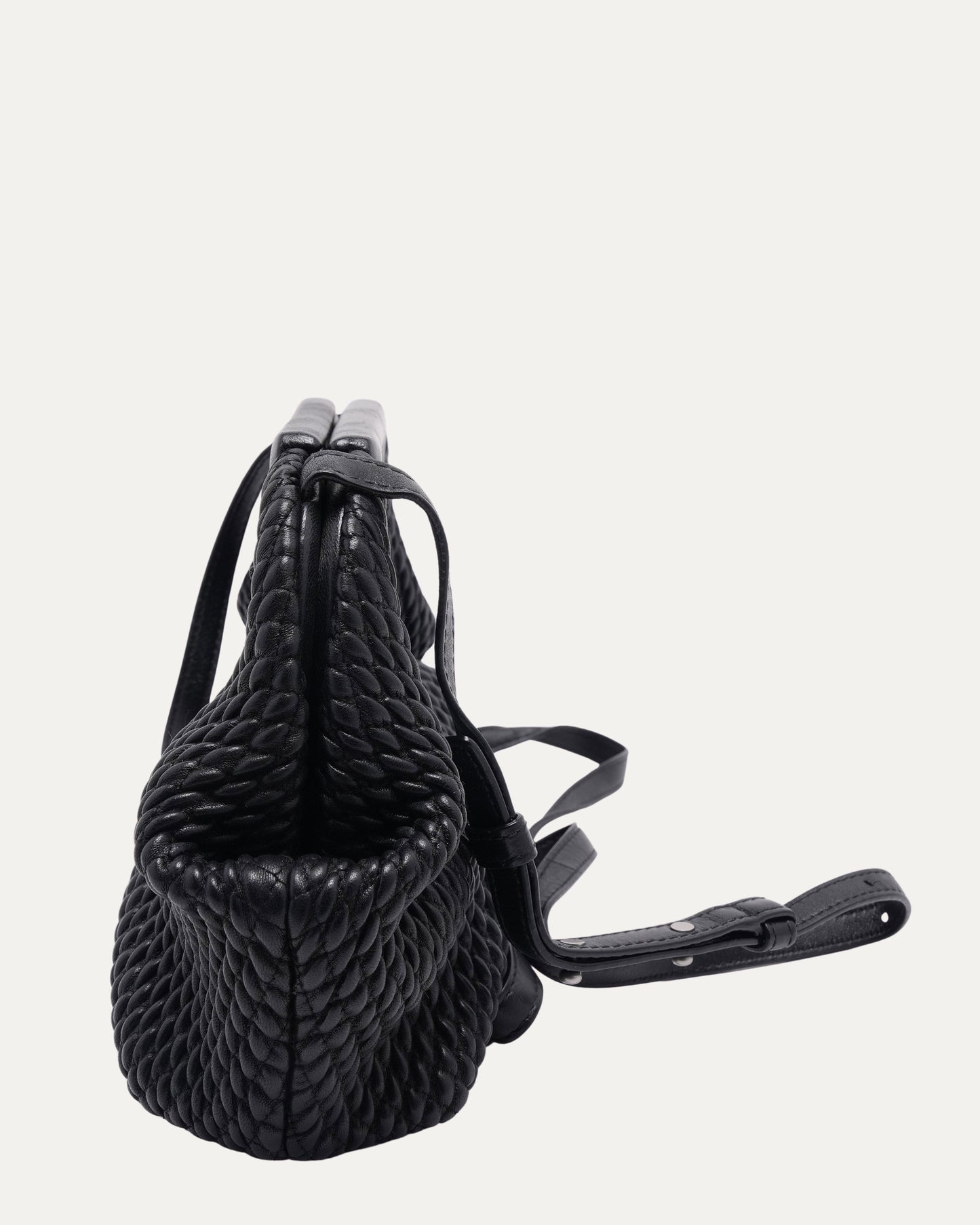 Small Lambskin Knit The Point Bag