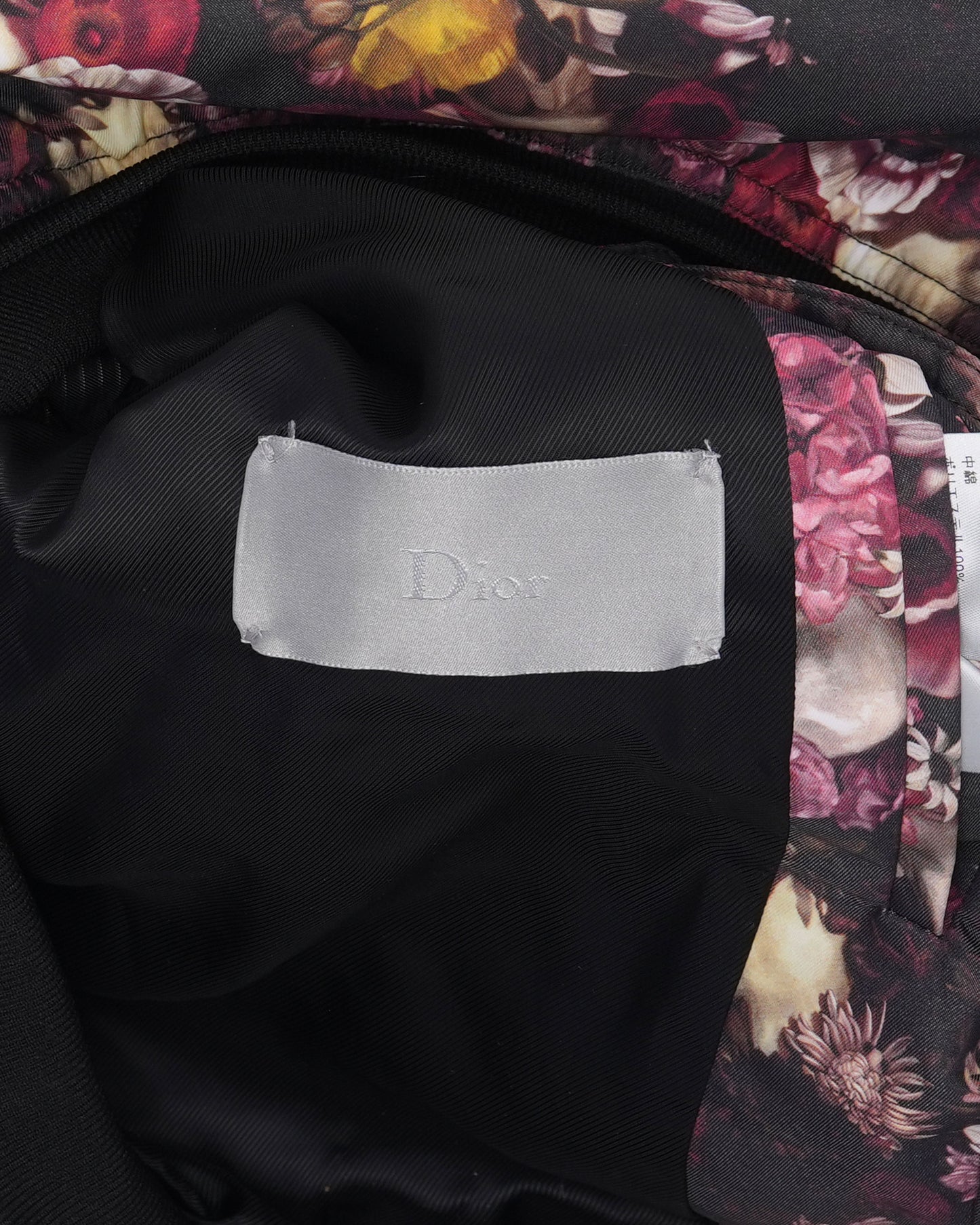 Toru Kamei Skull & Flower Vanite Print Tech Bomber Jacket