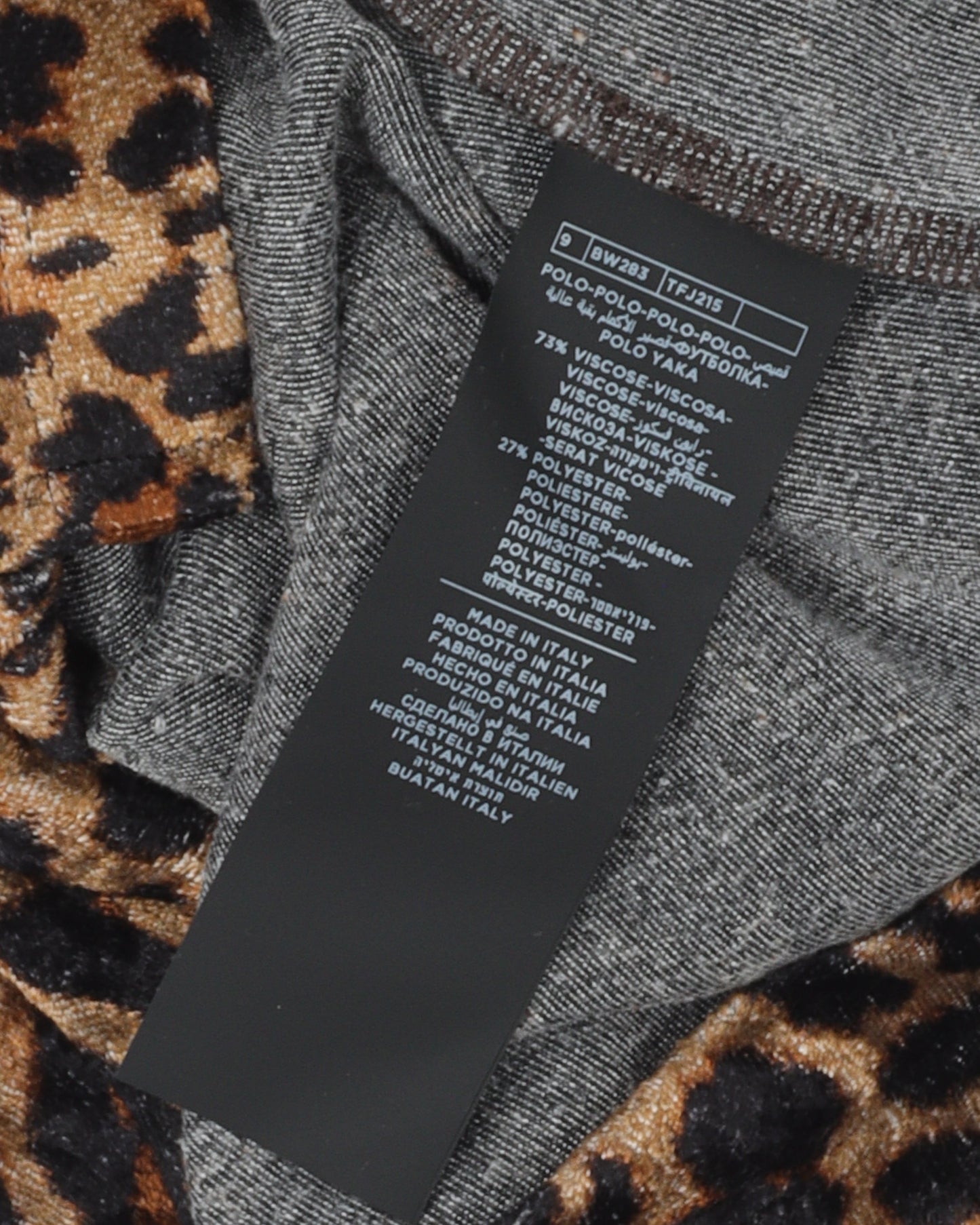 Leopard Print Collared Shirt