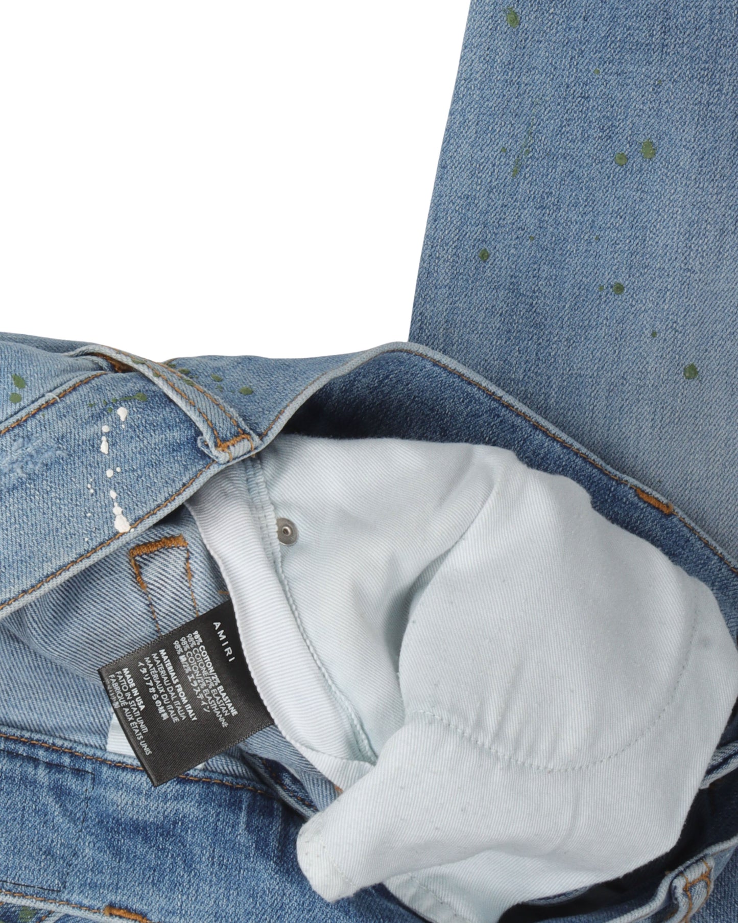 Distressed Crane Patch Jeans