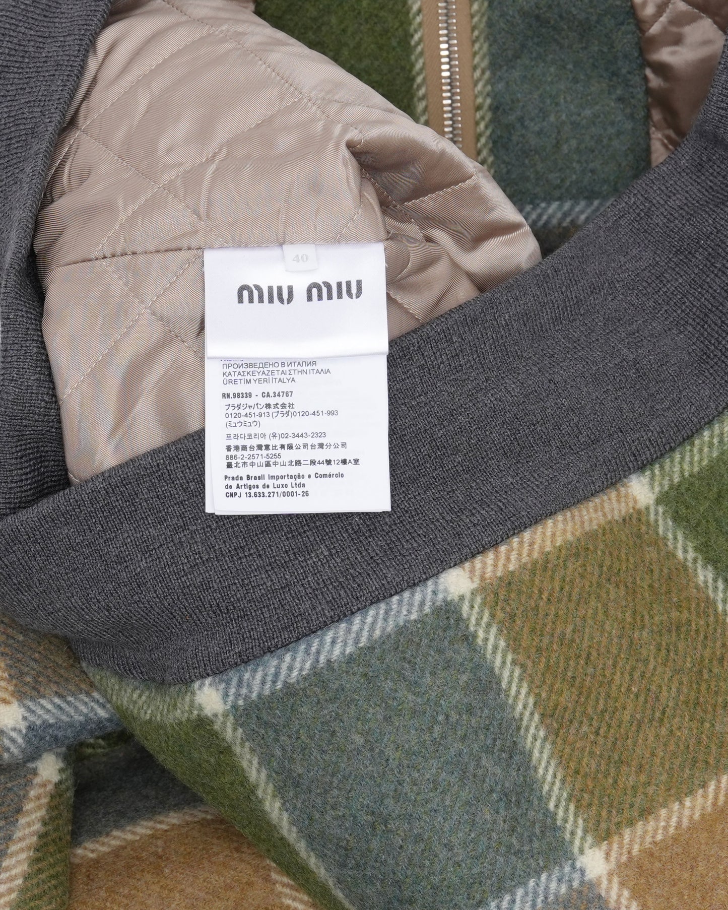 Plaid Blouson Jacket