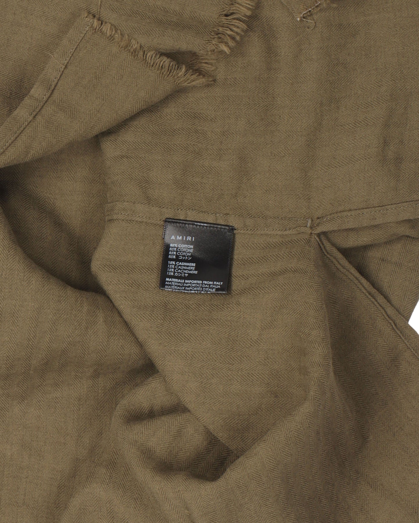 Raw Hem Military Shirt