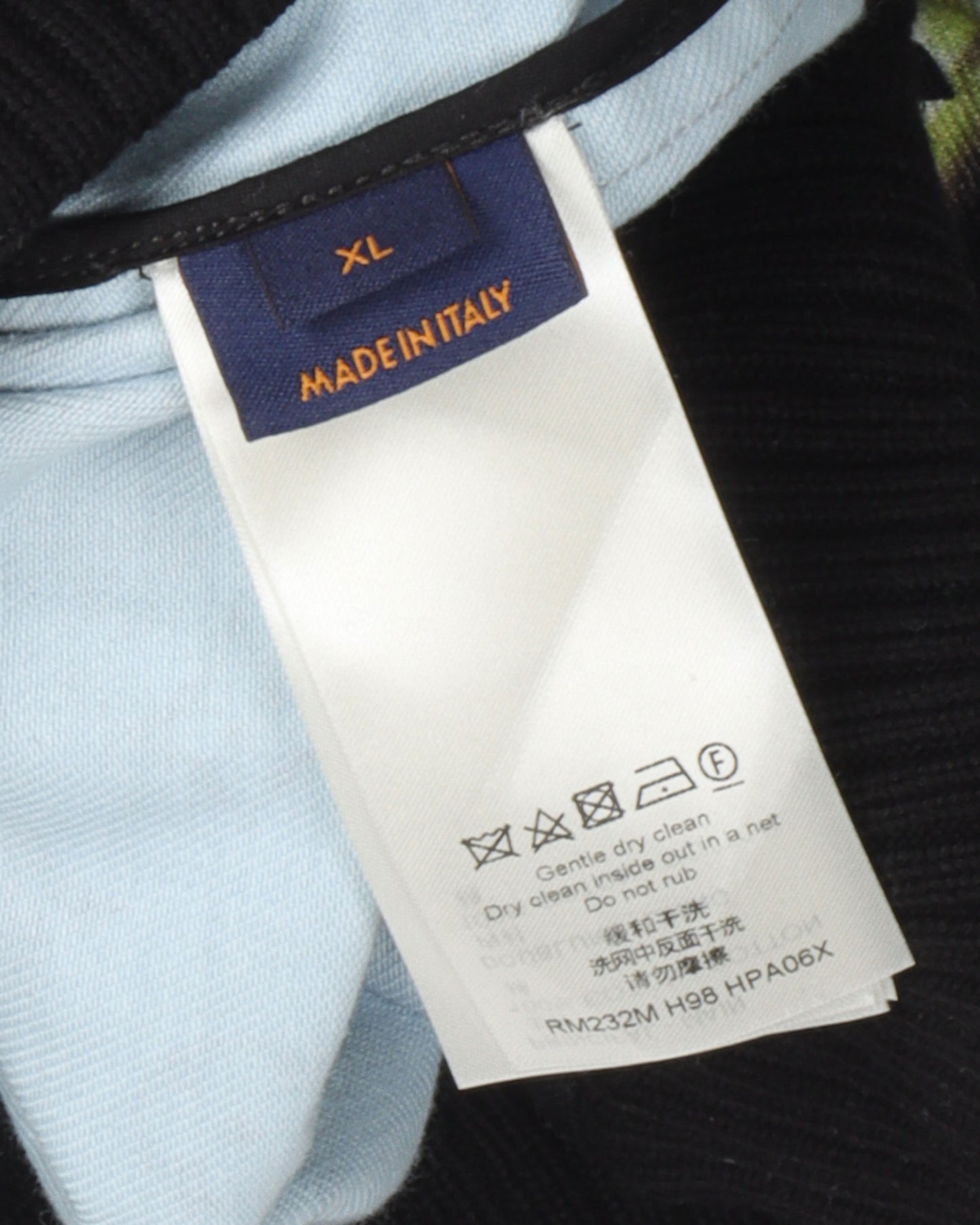 Monogram Watercolor Collared Denim Bomber Jacket