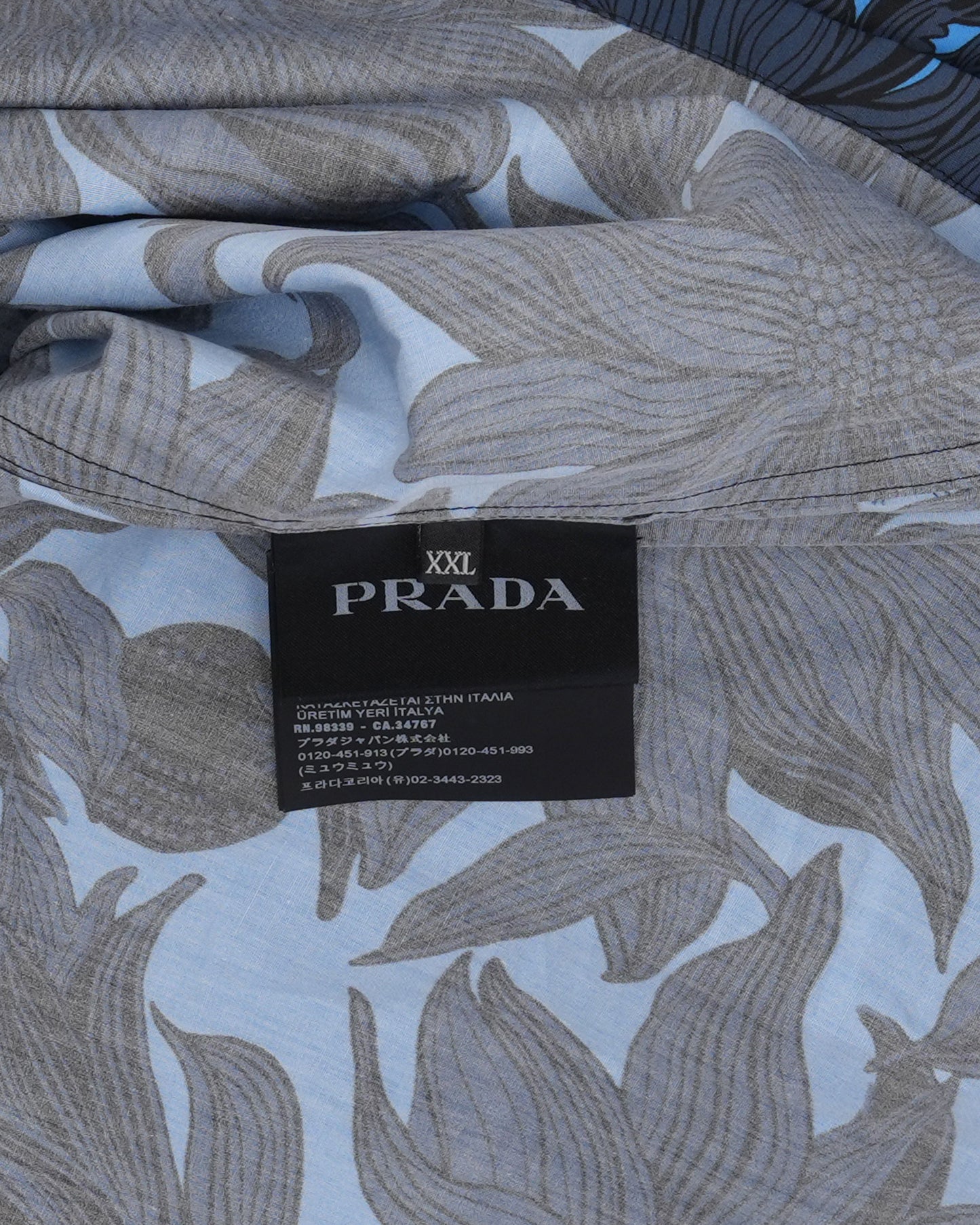 Leaf Print Short Sleeve Shirt