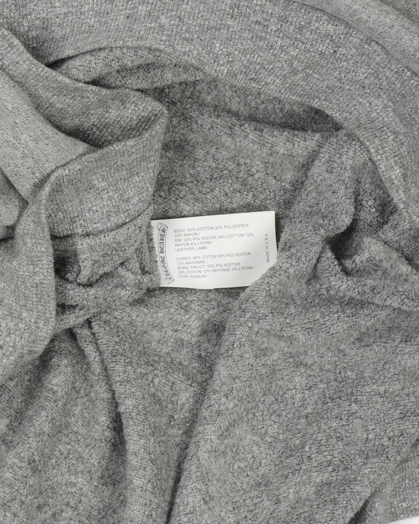 Leather Cross Patch Sweater