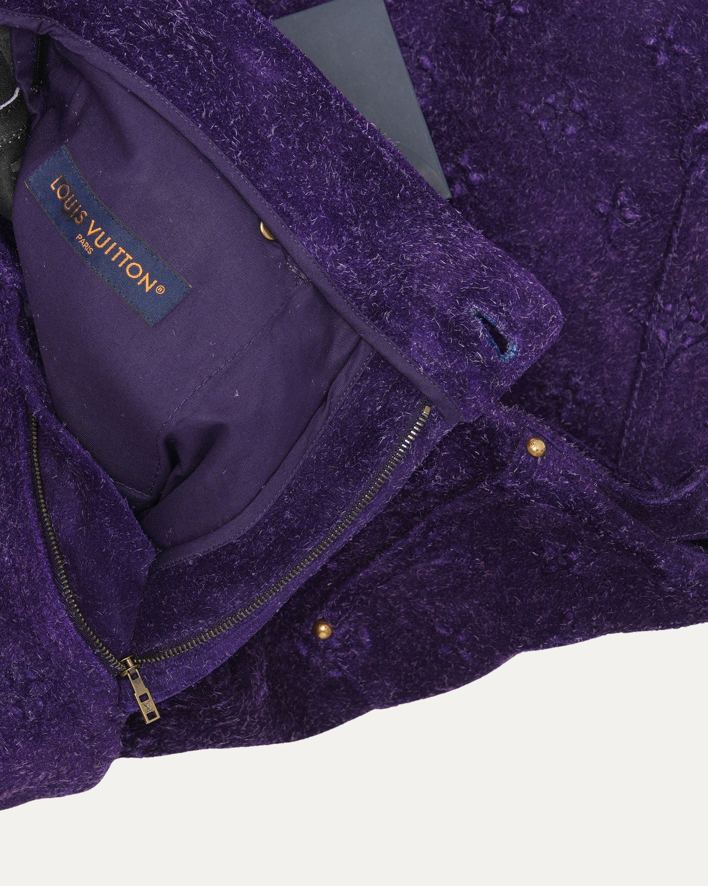 Monogram Embossed Suede Carpenter Pants