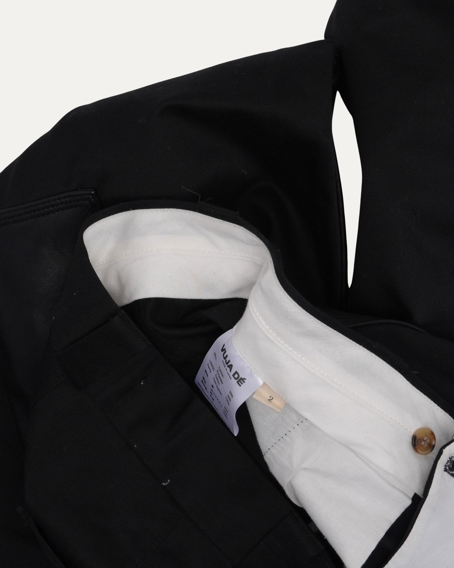 Leather Front Double Knee Pants