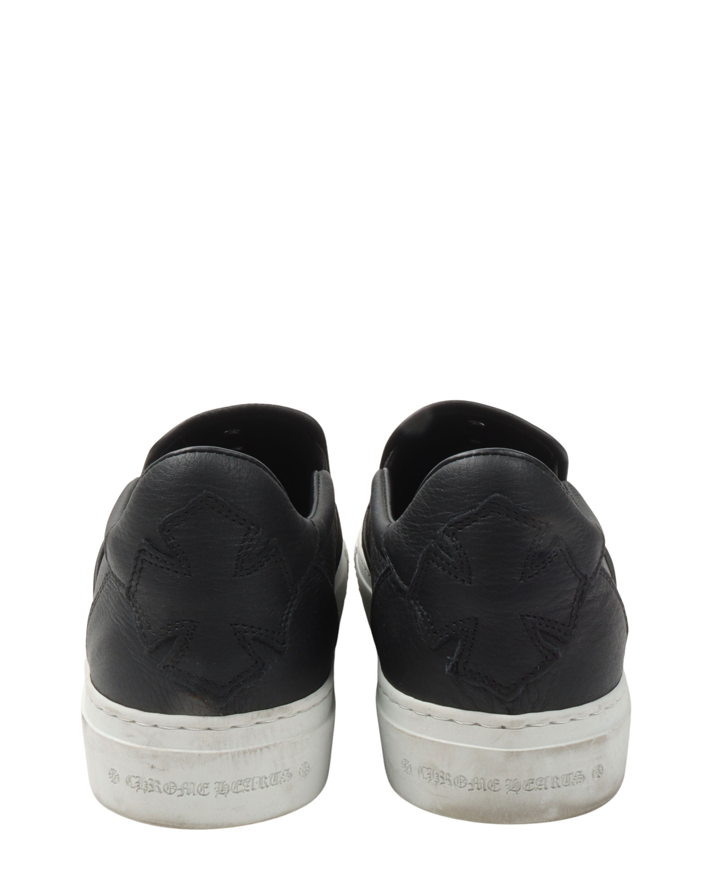 Dagger Embellished Slip-On Leather Sneaker