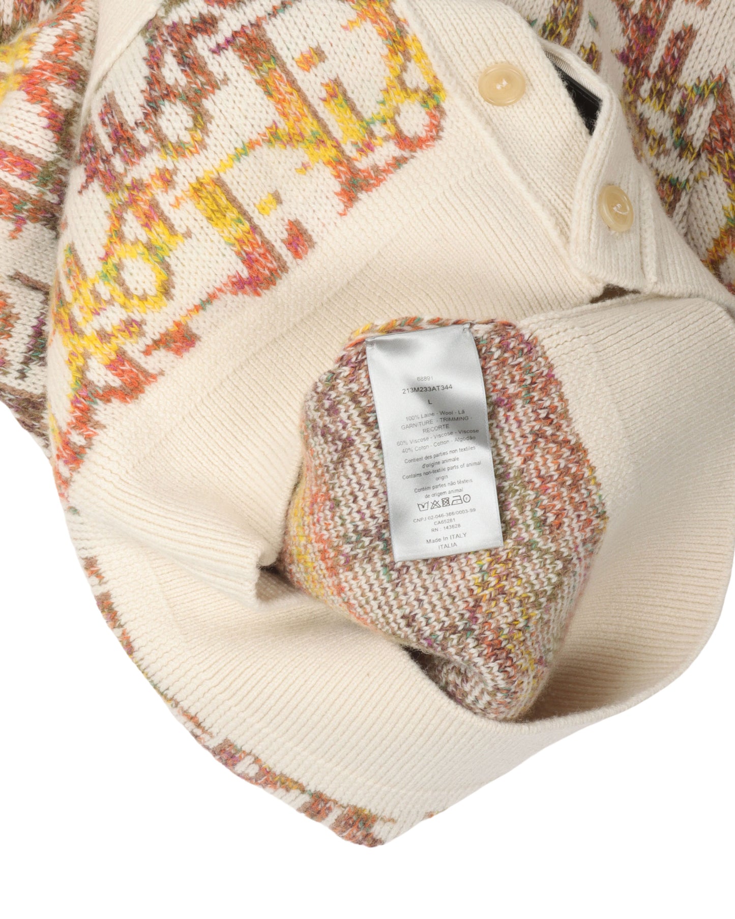 Oblique Logo Cardigan